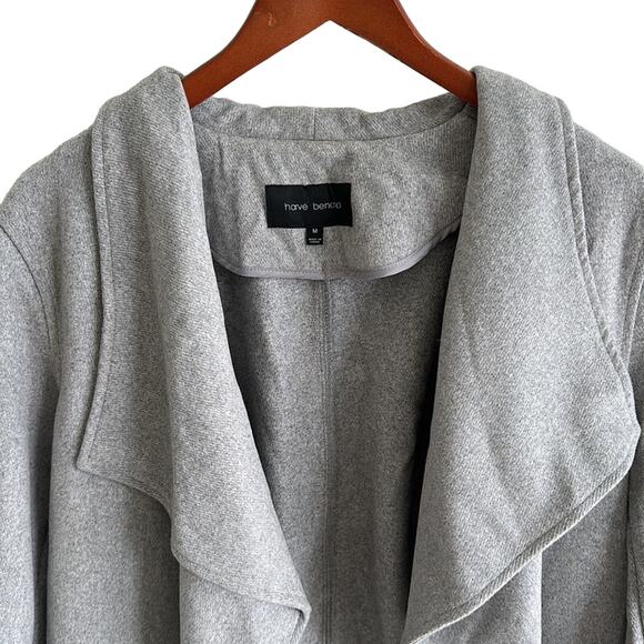 Harve Benard Grey Trench Coat with Tie Wrap Size Women's Medium - Picture 2 of 4